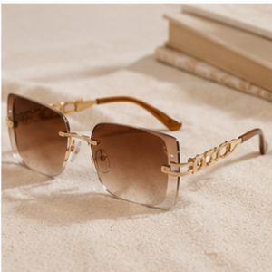 Brown Oversized Square Sunglasses