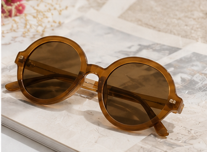 Brown Round Vintage Sunglasses