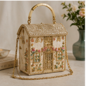 Floral House-Shaped Potli Bag