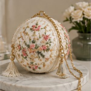 Oval Floral Potli Bag