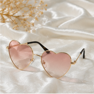 Pink Heart-Shaped Sunglasses