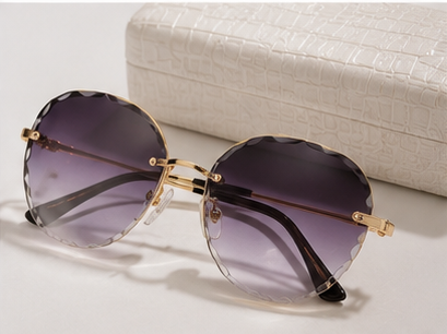 Purple Heart-Shaped Sunglasses