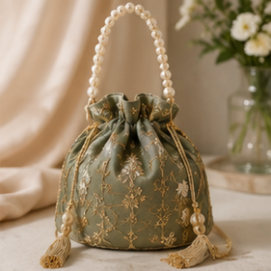 Sage Green Potli Bag