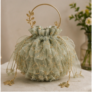 Sage Green Sheer Potli Bag